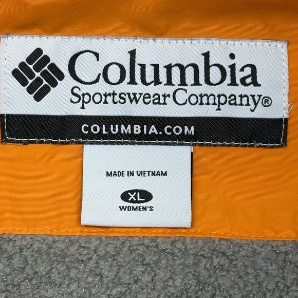 Columbia Sportswear XL5636 205 Womens Size XL Coat Orange/White Winter Jacket - Picture 10 of 12